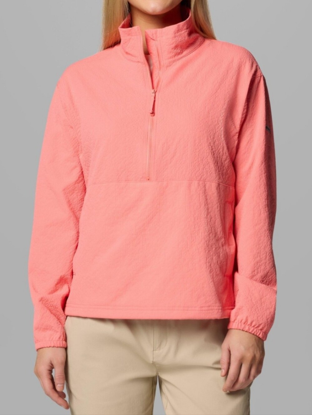 Columbia Sucker for Summer Half Zip Pullover Pink Sand Size Small EUC